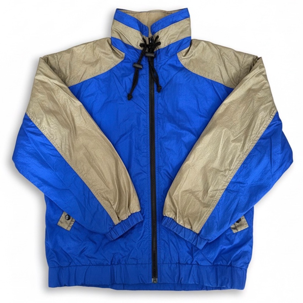 Vintage Red Pepper Blue and Tan Windbreaker Jacket
